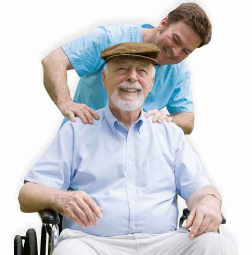 caregiver massaging a patient